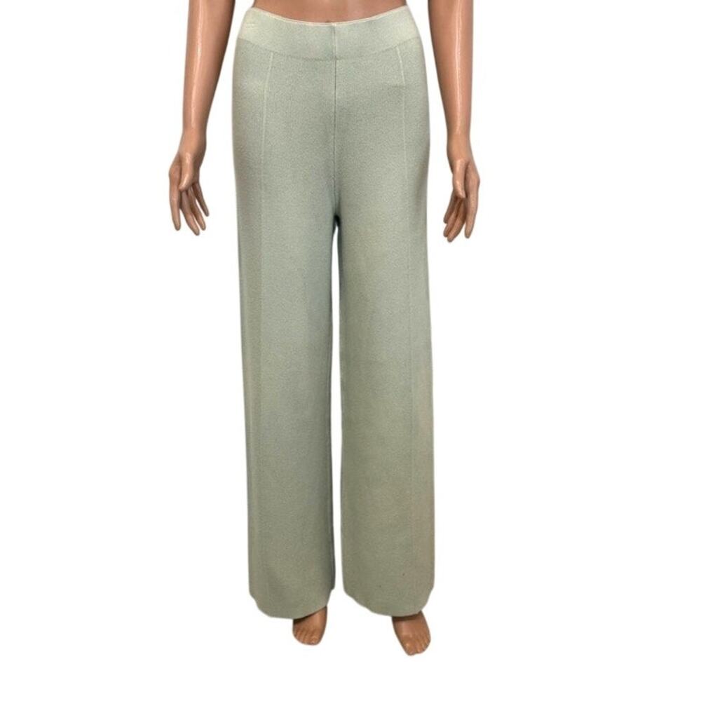 Zara small high rise wide leg side sweater knit pull on pant P 3491